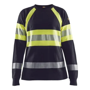 BLAKLADER 34941761 Women's Multinorm long sleeved t shirt Hi Vis Reflective Long Sleeve Work T-Shirt WOMEN - Flame Retardant