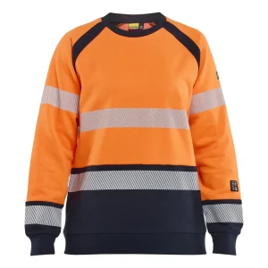 BLAKLADER 34541745 MULTINORM INHERENT Hi Vis Reflective Work Sweatshirt WOMEN - Flame Retardant
