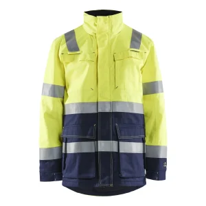 BLAKLADER 44671514 Multinorm Winter Parka Hi Vis Reflective Parka Work Jacket MEN - Flame Retardant