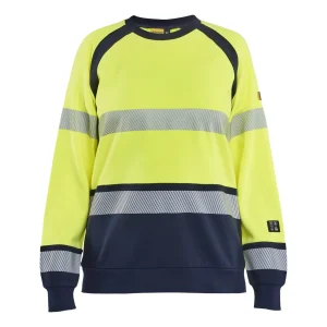 BLAKLADER 34541762 WOMEN'S SWEATSHIRT MULTINORM Hi Vis Reflective Work Sweatshirt WOMEN - Flame Retardant