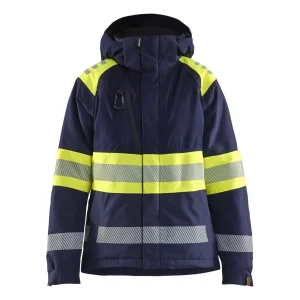 BLAKLADER 44701977 Women’s Hi Vis Winter Jacket Hi Vis Reflective Work Jacket WOMEN - Waterproof