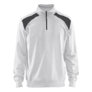 BLAKLADER 33531158 Half Zip 2 Tone Sweatshirt Work Sweatshirt MEN - 100% Cotton