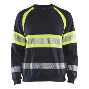 BLAKLADER 34591762 MULTINORM Hi Vis Reflective Work Sweatshirt MEN - Flame Retardant