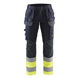 BLAKLADER 14871512 Multinorm Inherent trousers with stretch Hi Vis Reflective Work Trousers Men - Ripstop Fabric