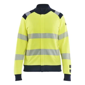 BLAKLADER 34711762 Hi Vis Reflective Full Zip Work Sweatshirt WOMEN - Flame Retardant