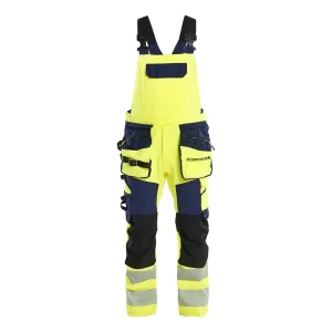 BLAKLADER 26261648 Hi Vis bib overalls 4 way stretch Hi Vis Reflective Work Bib Trousers Men - double weave