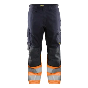 BLAKLADER 14881513 MULTINORM INHERENT TROUSERS Hi Vis Reflective Work Trousers MEN - Flame Retardant