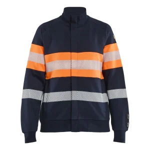 BLAKLADER 34721745 MULTINORM INHERENT FULL ZIP Hi Vis Reflective Full Zip Work Sweatshirt WOMEN - Flame Retardant