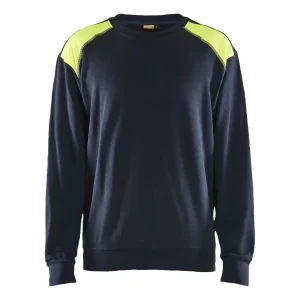 BLAKLADER 35801158 Sweatshirt Hi Vis Reflective Work Sweatshirt MEN - 100% Cotton