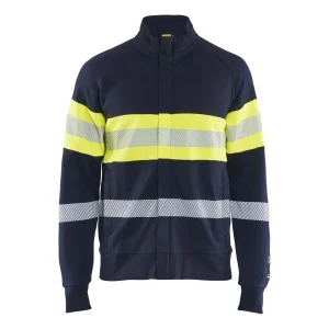 BLAKLADER 34621762 MULTINORM Hi Vis Reflective Full-Zip Work Sweatshirt MEN - Flame Retardant