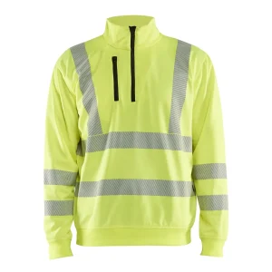 BLAKLADER 35642538 Hi Vis Reflective Half-zip Work Sweatshirt MEN - Breathable