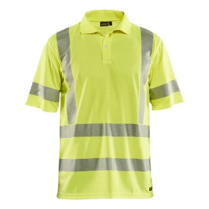 BLAKLADER 34281013 UV PROTECTED HI VIS POLO SHIRT Hi Vis Reflective Short Sleeve Work Polo MEN - 100% Polyester