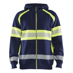BLAKLADER 35521158 Hi Vis Hoodie Hi Vis Reflective Hoodie Work Sweatshirt MEN - 100% Cotton