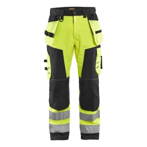 BLAKLADER 15672517 Hi Vis Softshell craftsman trousers Hi Vis Reflective Work Trousers Men - Waterproof