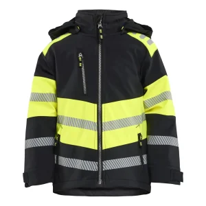 BLAKLADER 52112513 Children’s Softshell Jacket Hi Vis Reflective Softshell Work Jacket MEN - Waterproof