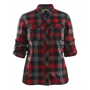 BLAKLADER 32091152 Women's Flannel Shirt Long Sleeve Work Shirt WOMEN - 100% Cotton