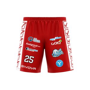 PANTALONCINO GARA LIBERO TEAM VOLLEY NAPOLI ROSSO/BIANCO